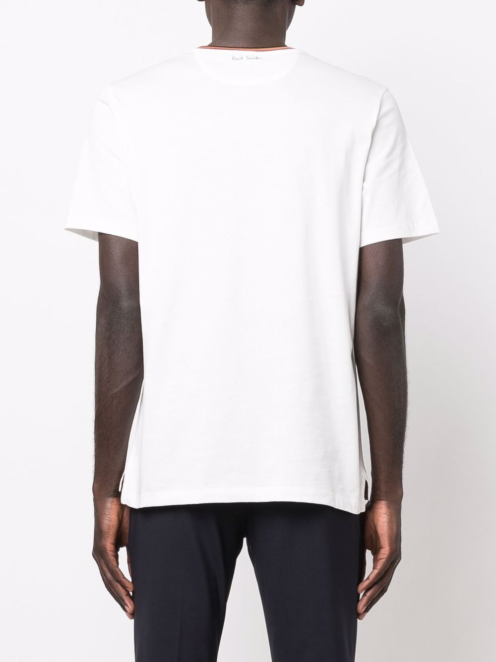 Paul Smith Men's White T-Shirt with Contrasting Trim image 1