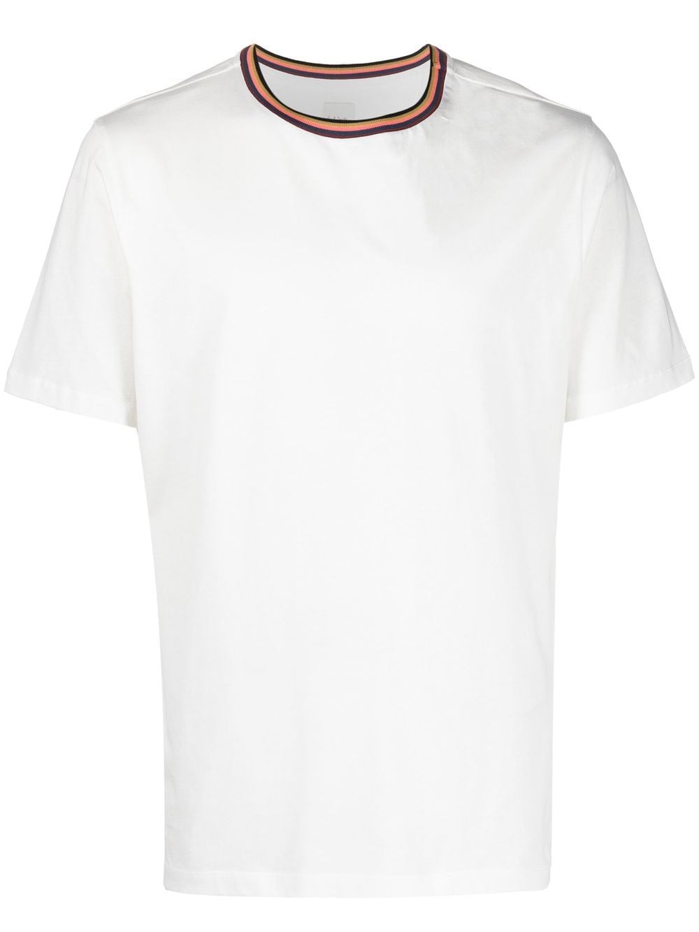 Paul Smith Men's White T-Shirt with Contrasting Trim image 0