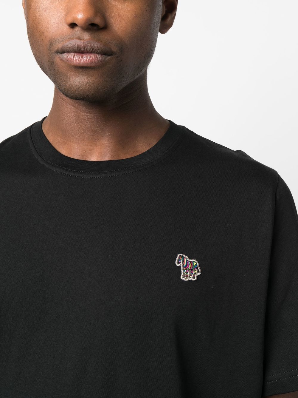 PS By Paul Smith Black T-Shirt with Logo Patch image 4