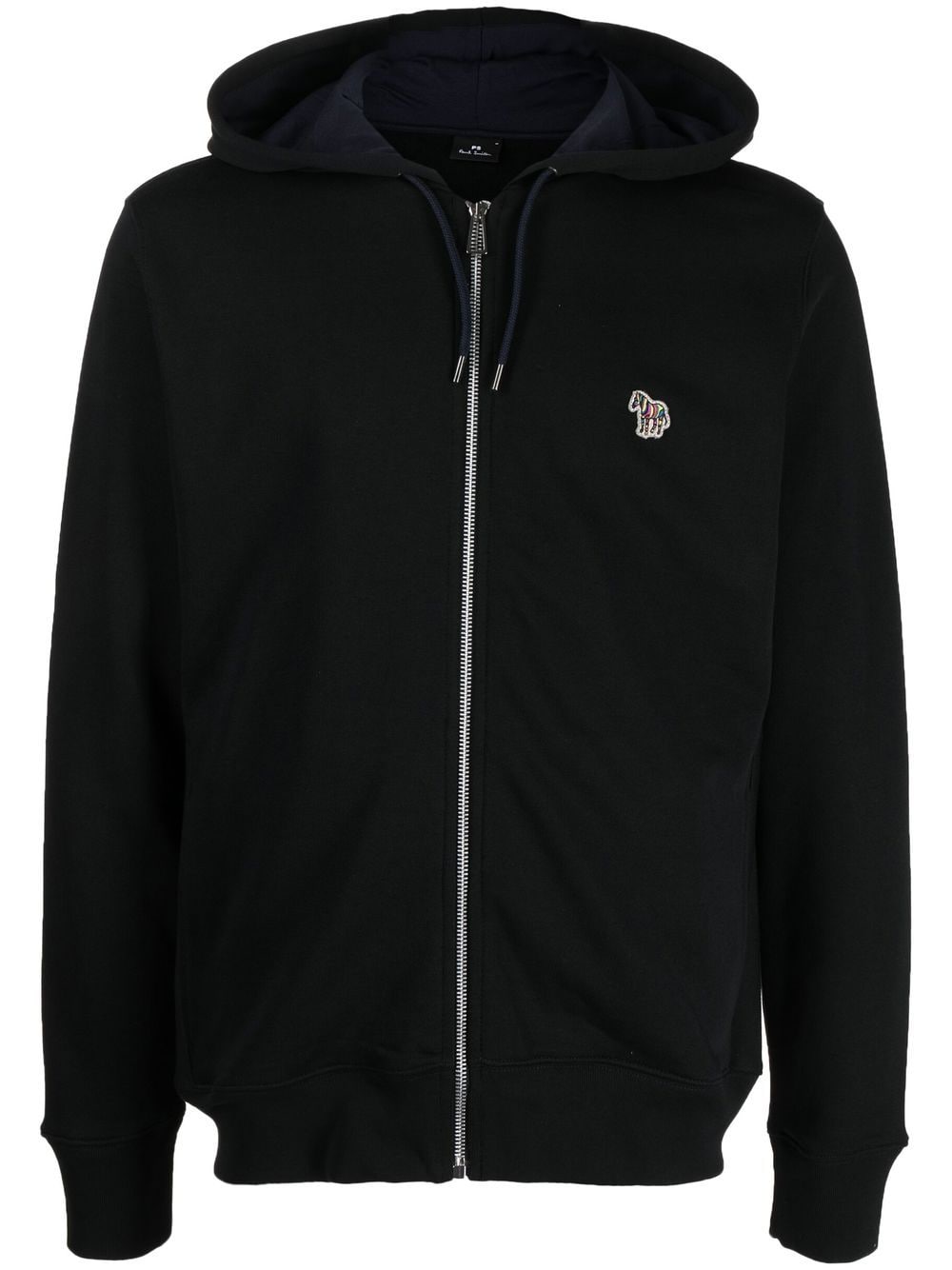 PS By Paul Smith Black Zebra Motif Zip Hoodie image 0