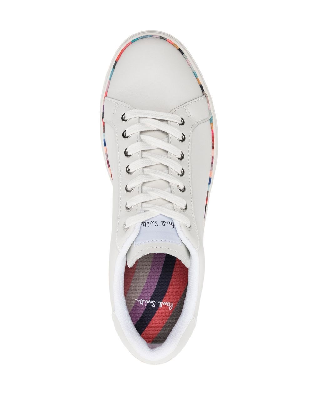 Paul Smith White Leather Sneakers with Logo Detail image 1