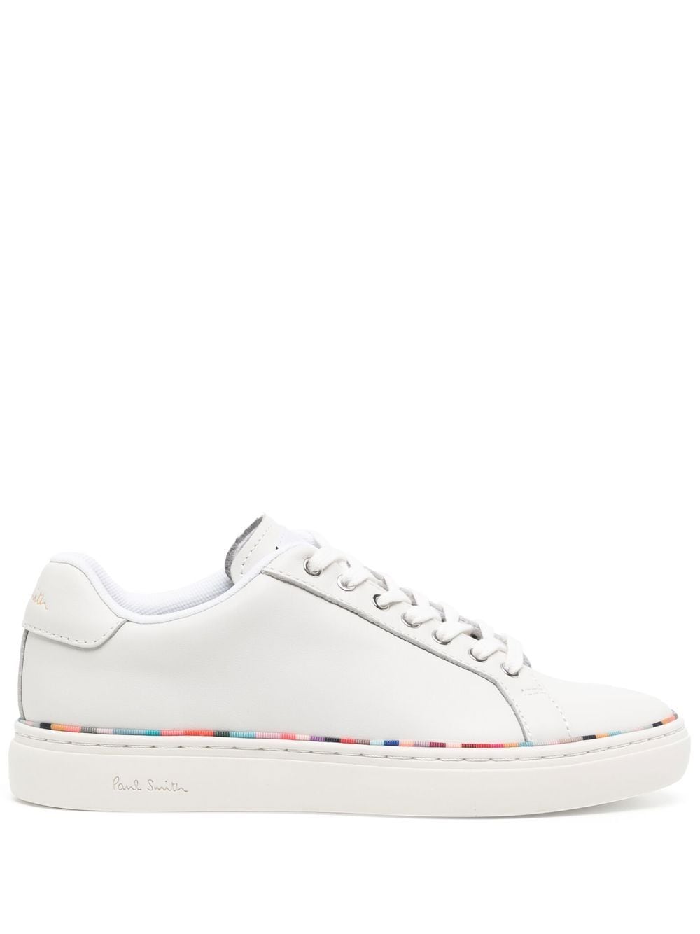 Paul Smith White Leather Sneakers with Logo Detail image 0