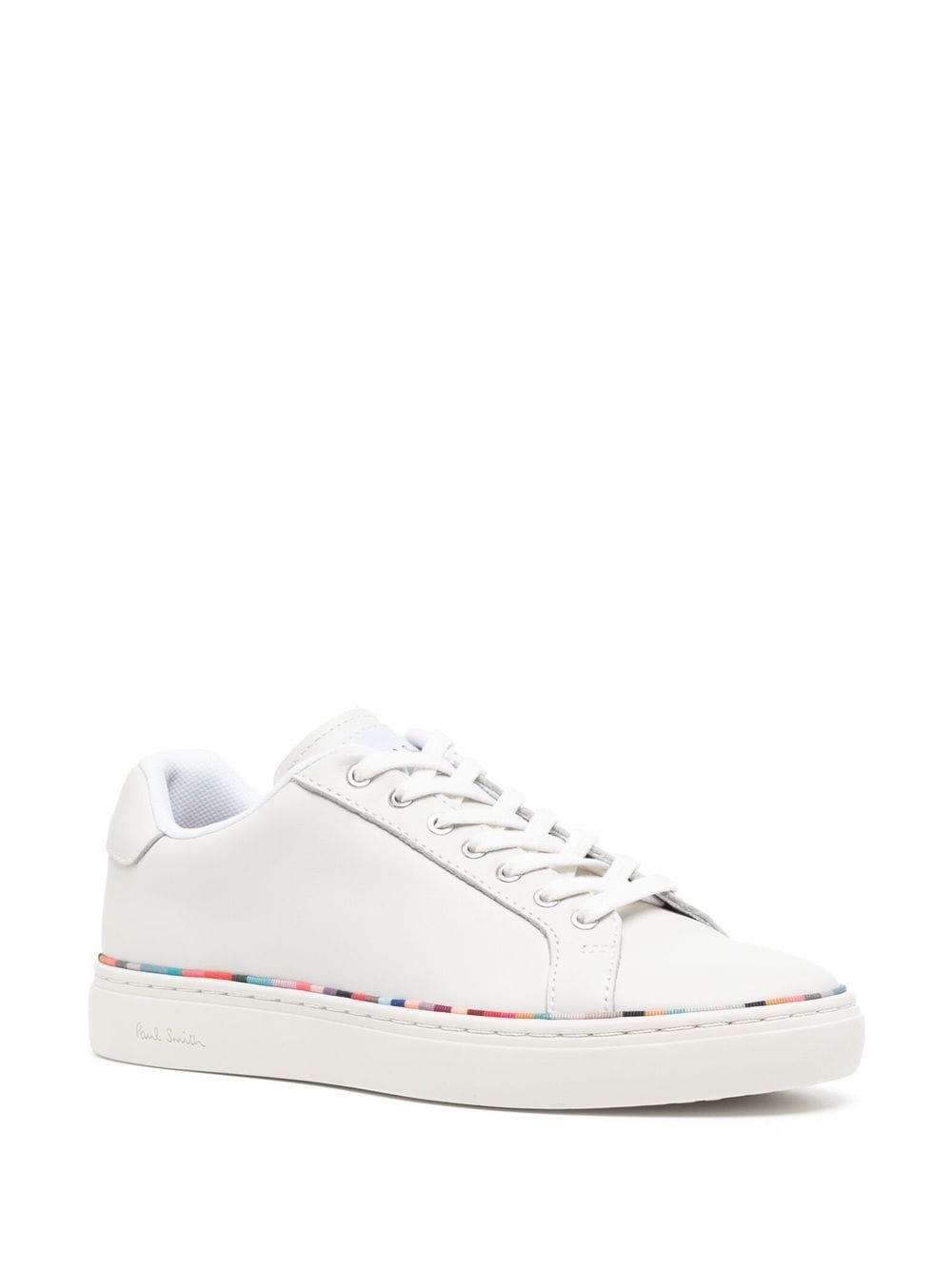 Paul Smith White Leather Sneakers with Logo Detail image 3