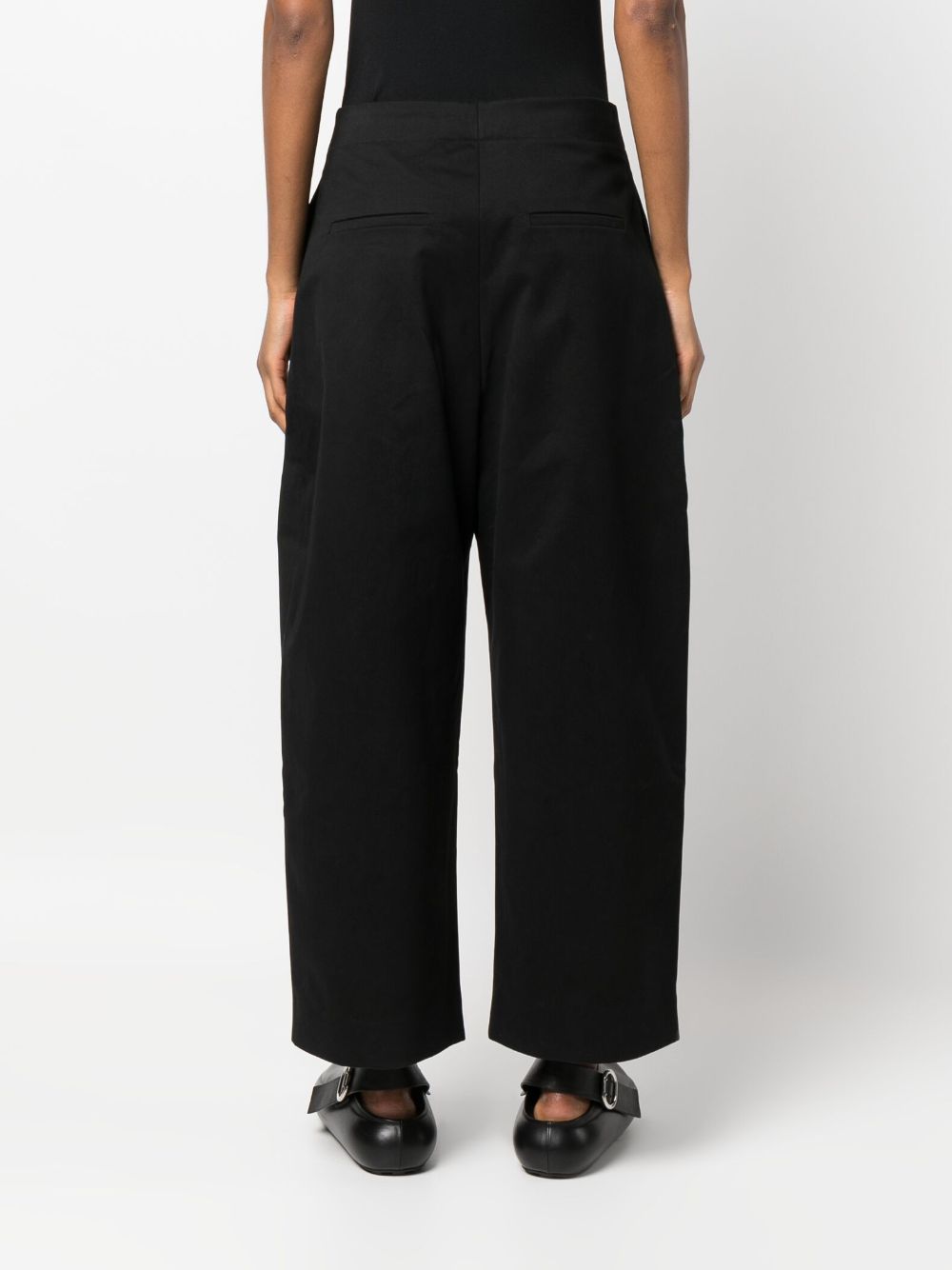 STUDIO NICHOLSON High-Waisted Wide-Leg Trousers - Black image 2