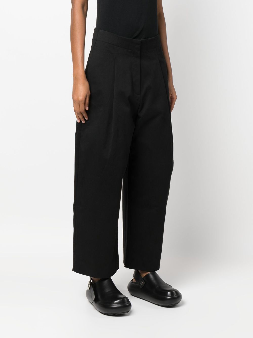 STUDIO NICHOLSON High-Waisted Wide-Leg Trousers - Black image 3