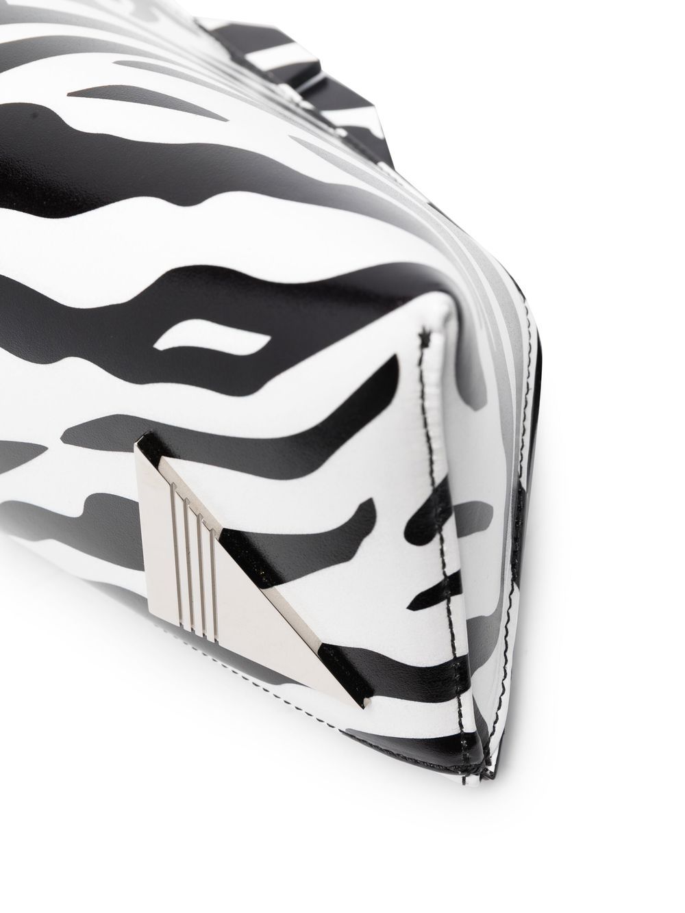 The Attico Zebra Print Envelope Clutch Bag - White image 1