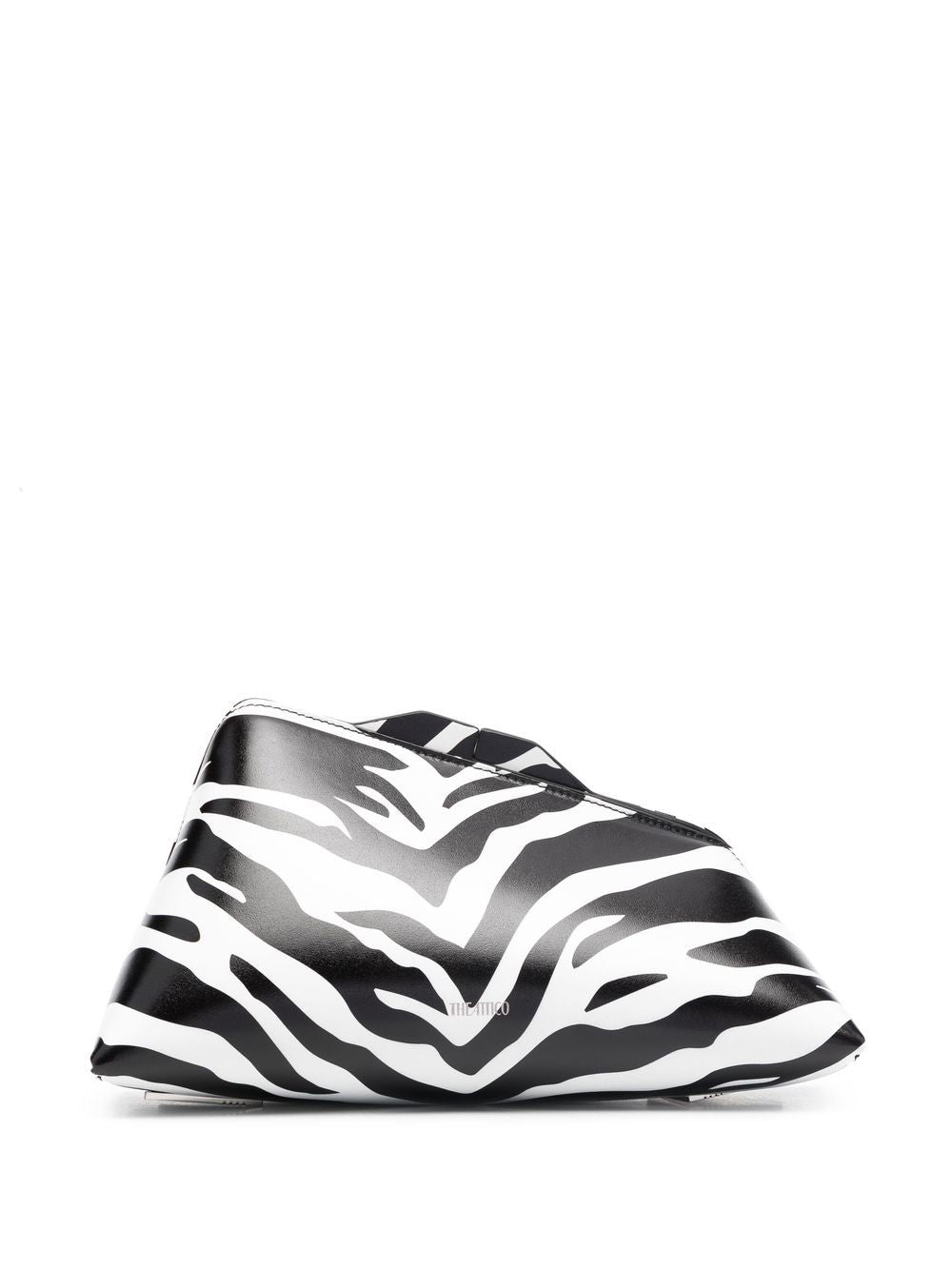 The Attico Zebra Print Envelope Clutch Bag - White image 0