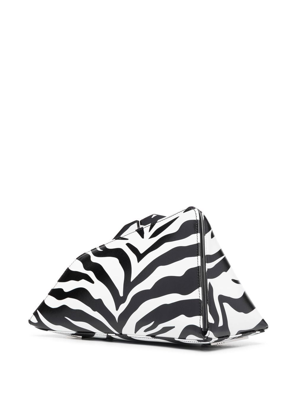 The Attico Zebra Print Envelope Clutch Bag - White image 2