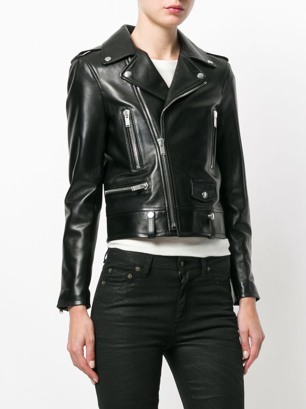 Saint Laurent Black Cropped Jacket image 2