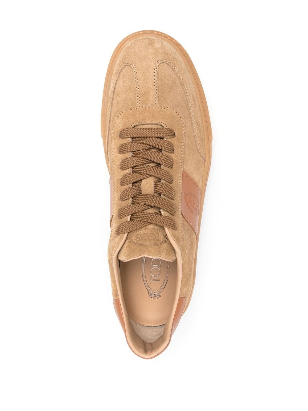 Tod's Suede Low-Top Sneakers in Beige image 1