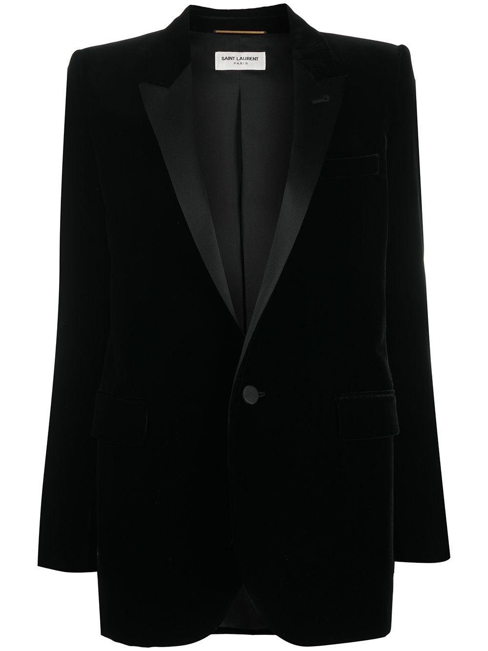 Saint Laurent Black Velvet Tuxedo Jacket image 0