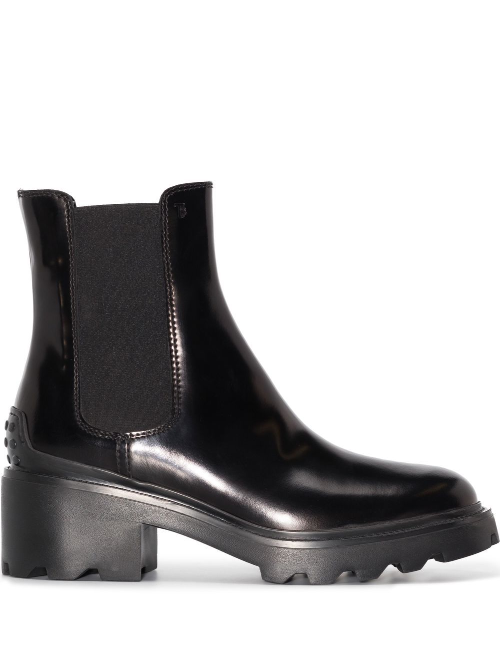 Tod's Black Chelsea Boots with Lug Sole image 0