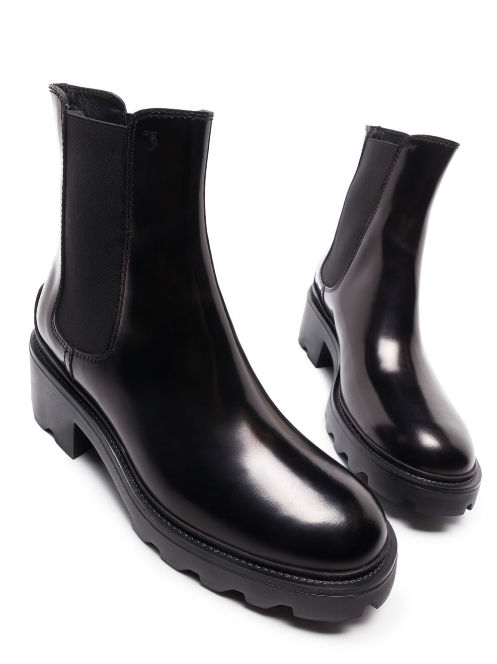 Tod's Black Chelsea Boots with Lug Sole image 2