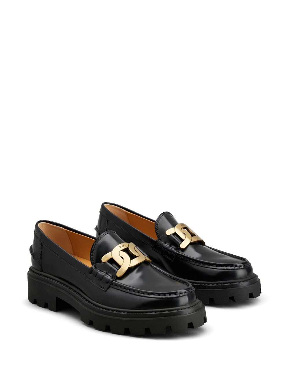 Tod's Gomma Pesante Leather Loafers in Black image 4