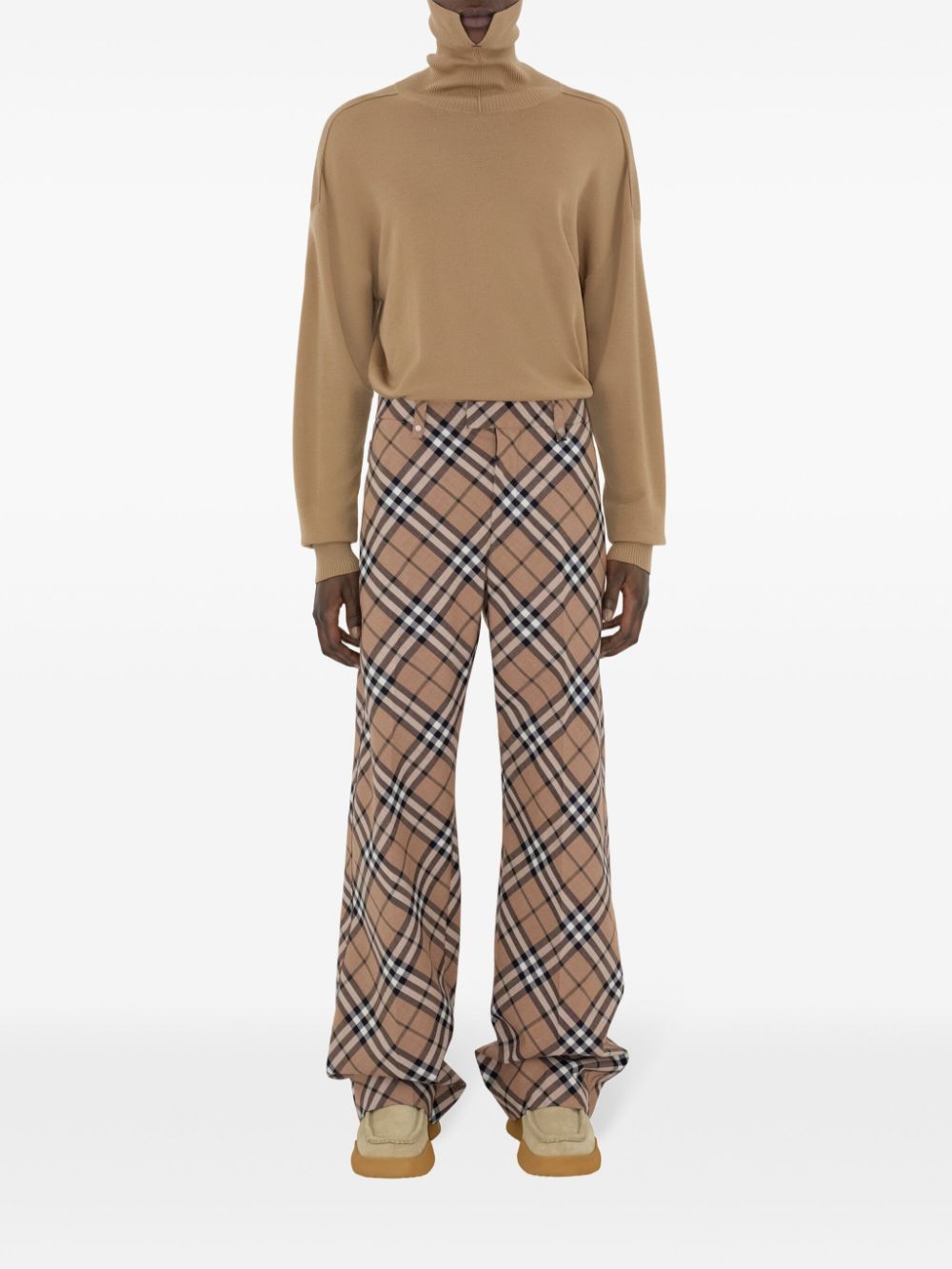 Burberry Nova Check Tailored Trousers - Beige image 1