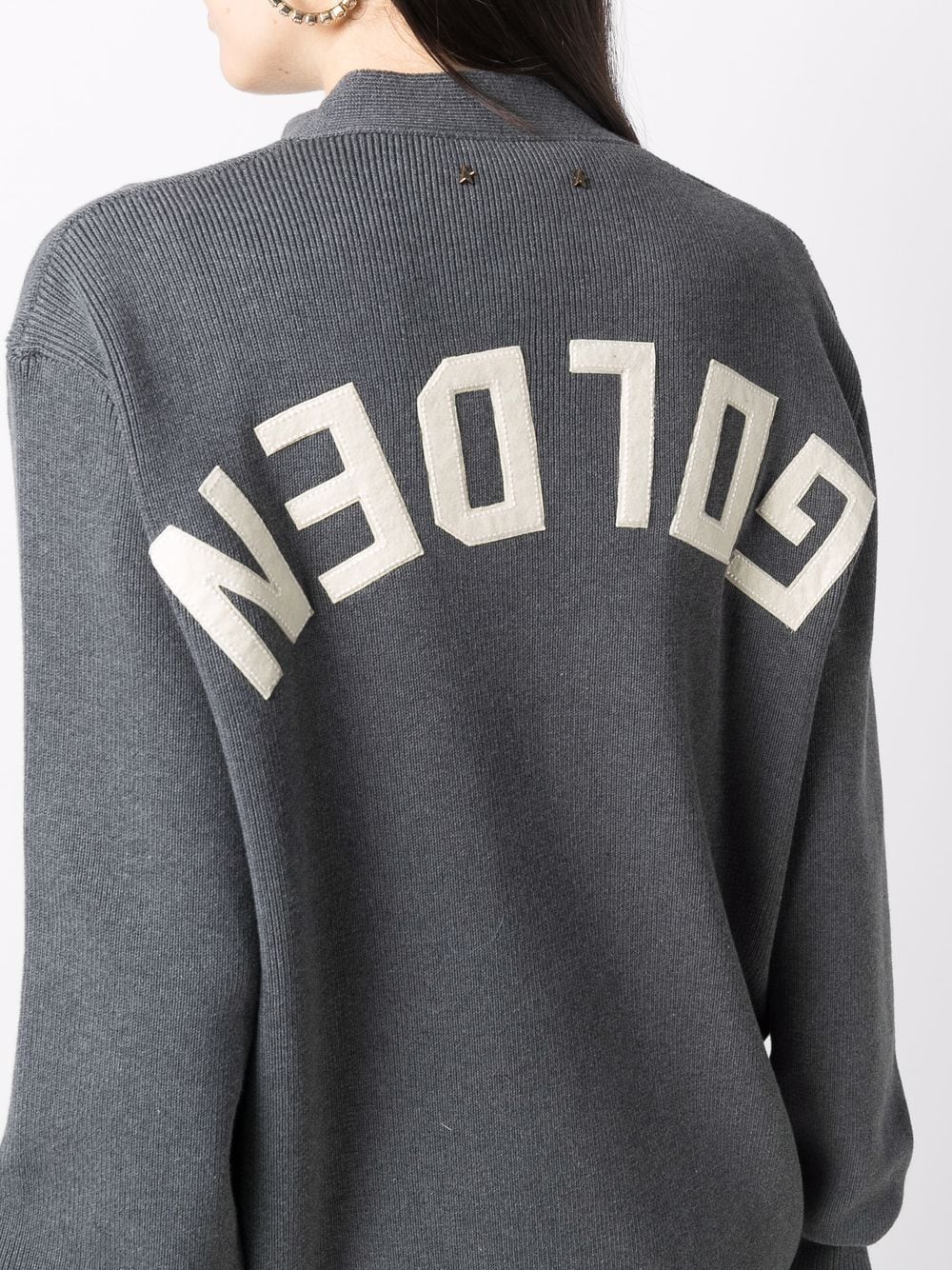 Golden Goose Grey Logo Print Sweater image 2