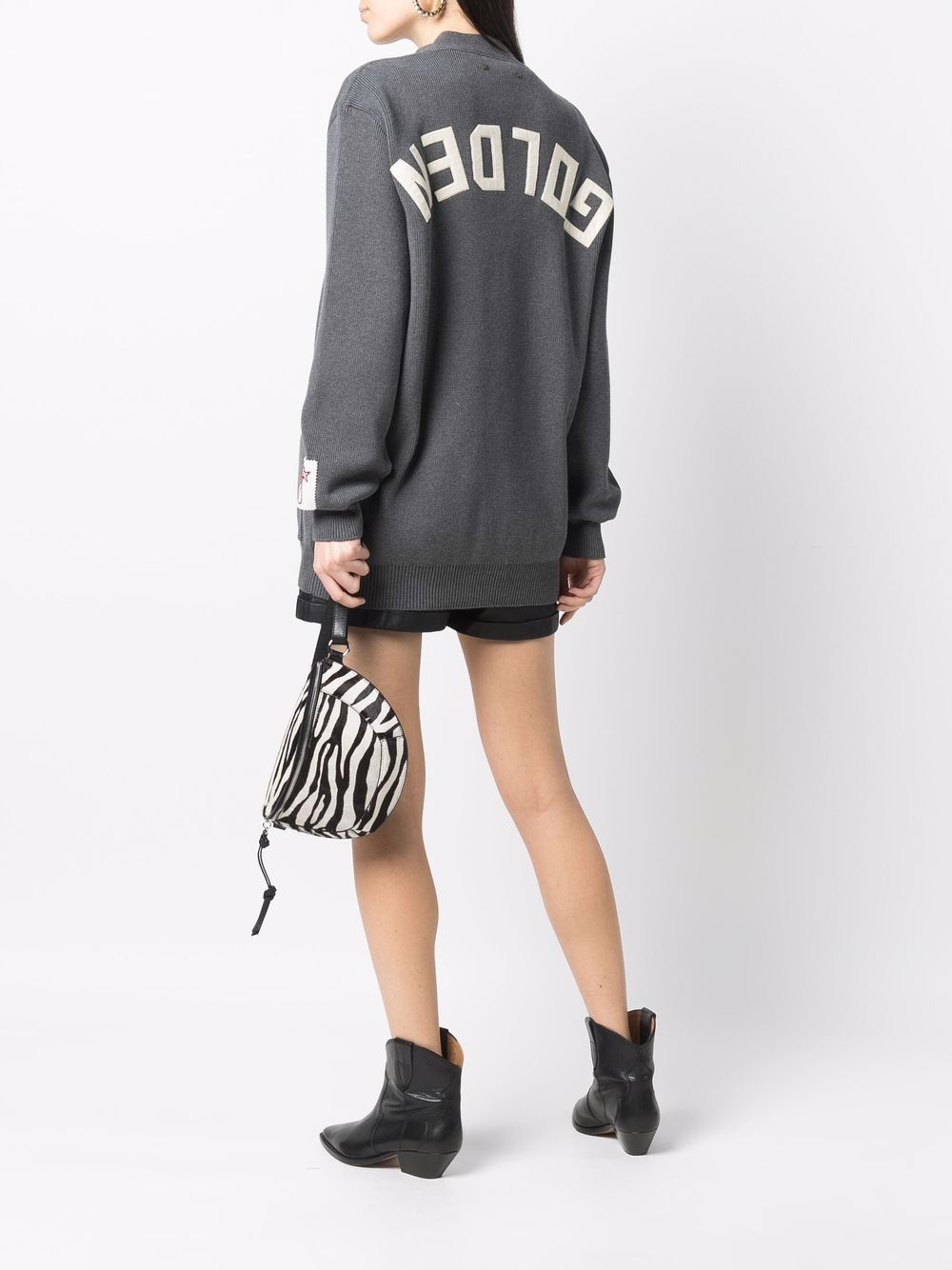 Golden Goose Grey Logo Print Sweater image 4