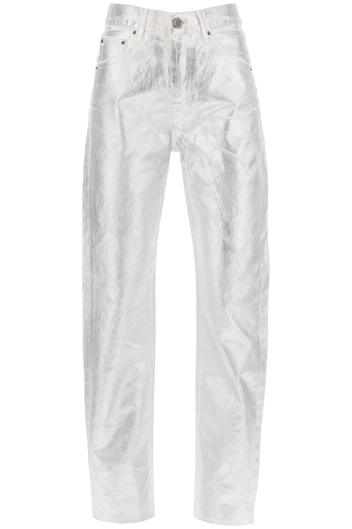 Rotate Silver Coated Denim Pants image 0