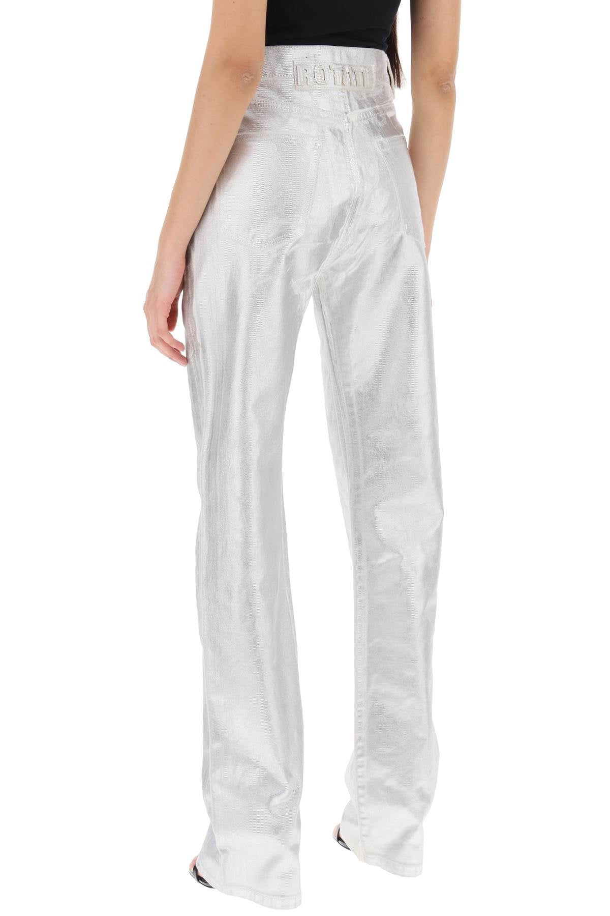 Rotate Silver Coated Denim Pants image 2