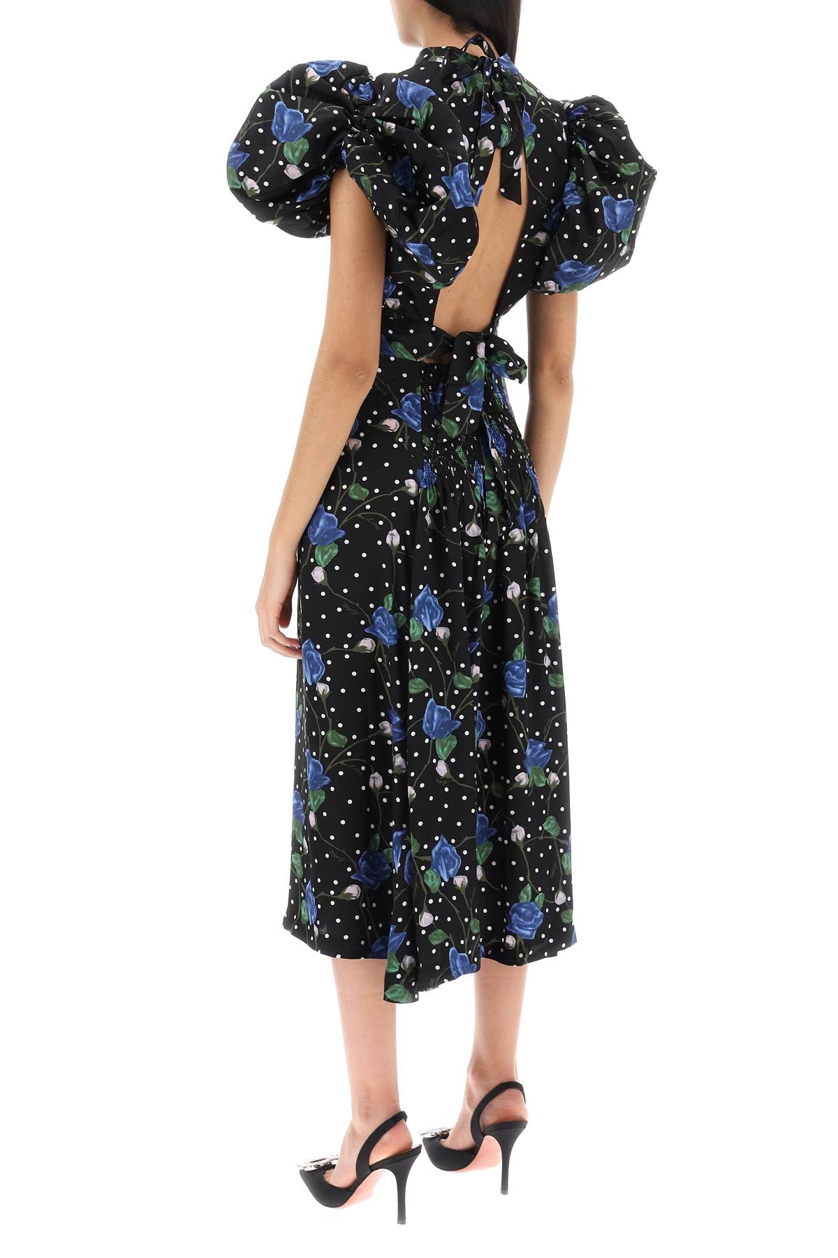 Rotate midi dress with balloon sleeves image 2