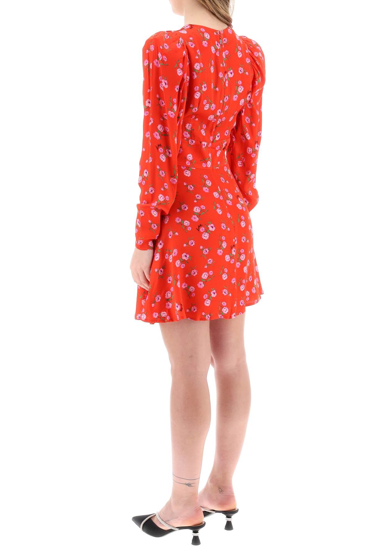 Rotate floral printed satin mini dress image 2