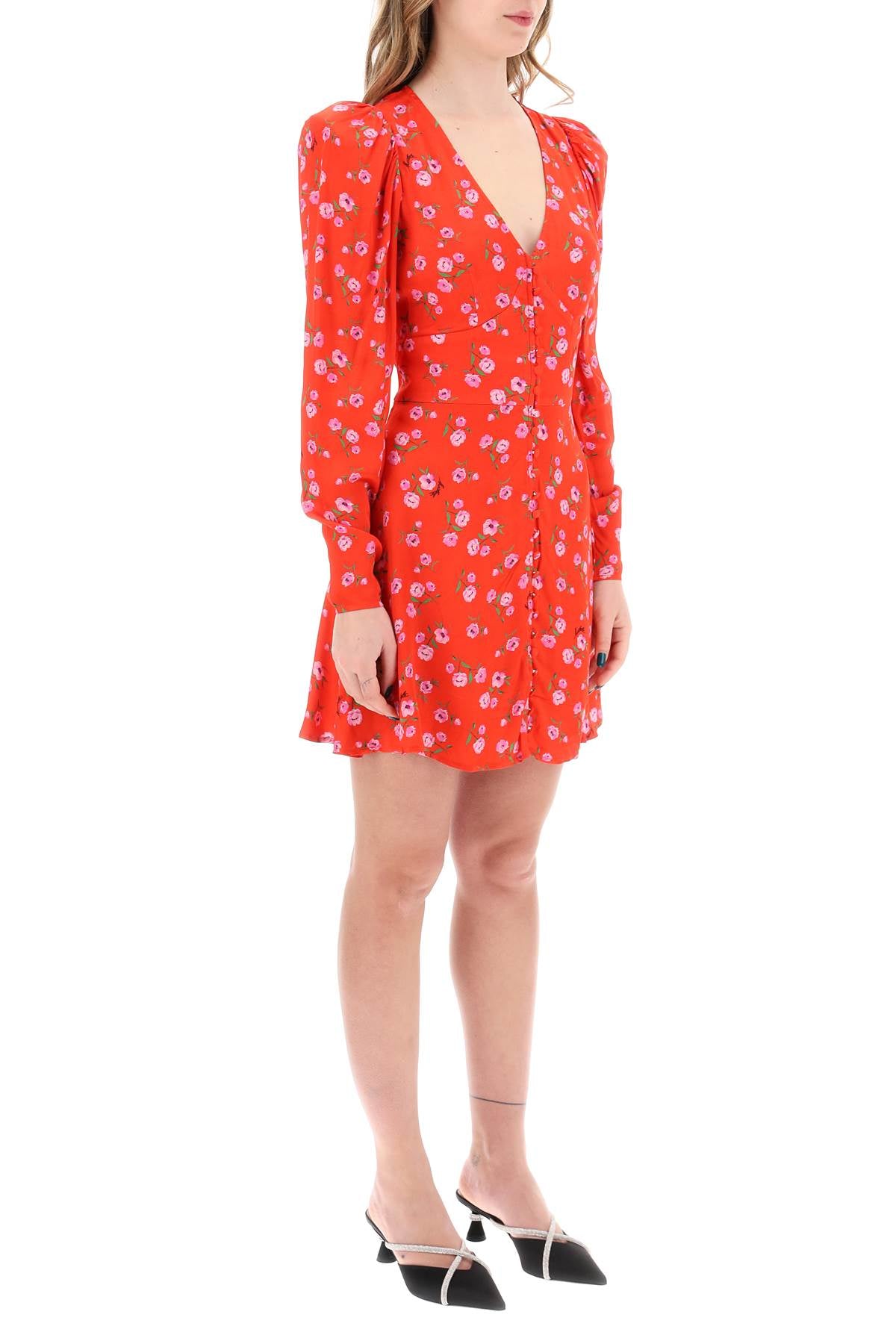 Rotate floral printed satin mini dress image 1