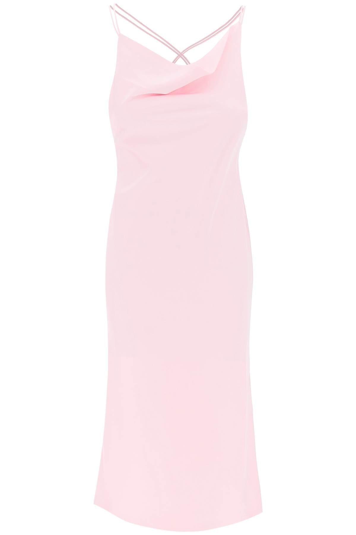 Rotate satin midi slip dress for a image 0