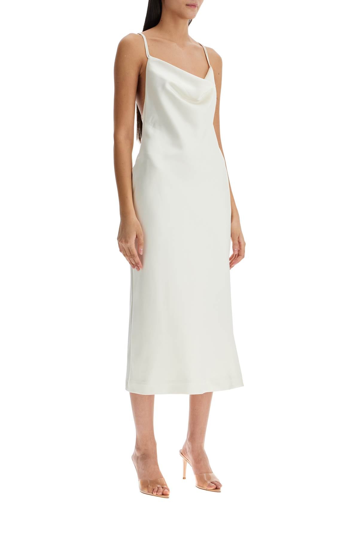 Rotate Satin Slip Dress with Criss-Cross Straps image 2