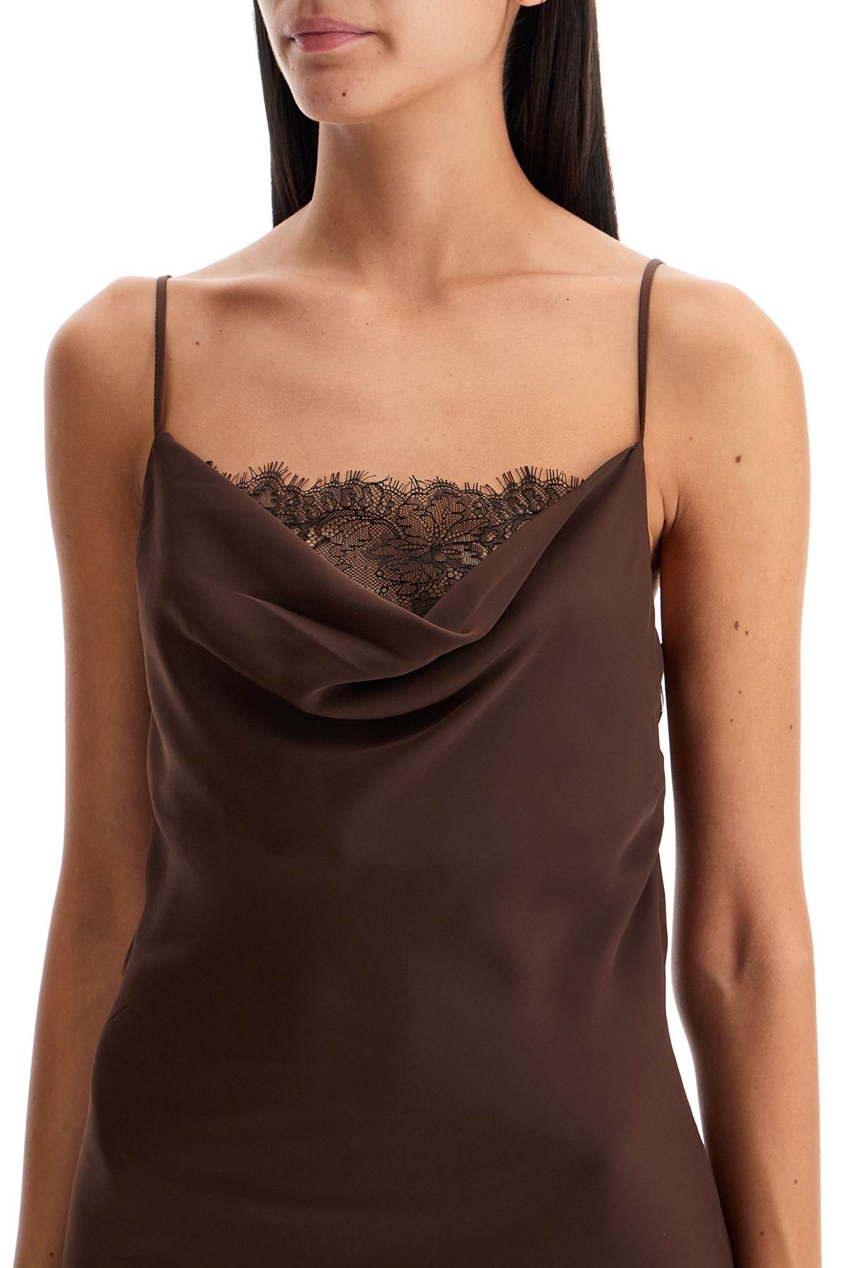 Rotate lace slip dress with lace image 3