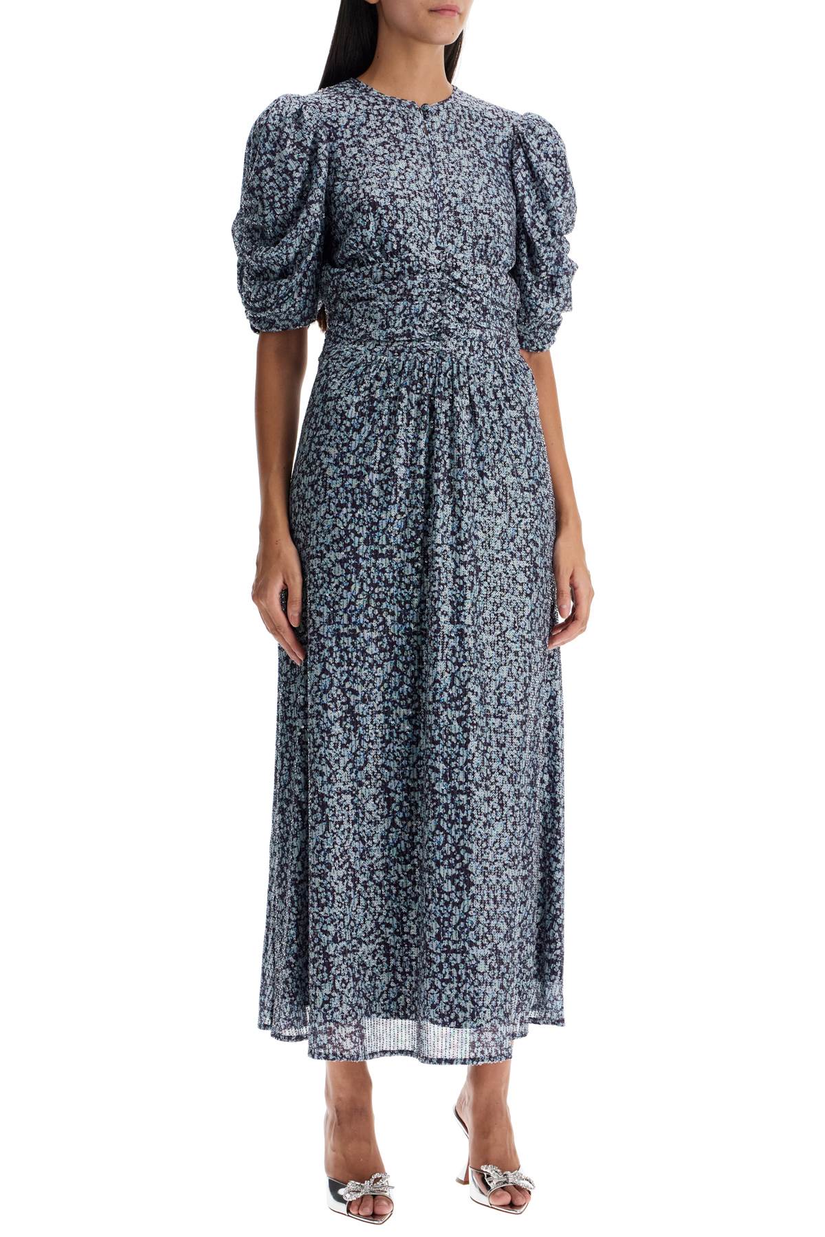 Rotate Sequin Midi Dress with Balloon Sleeves image 1