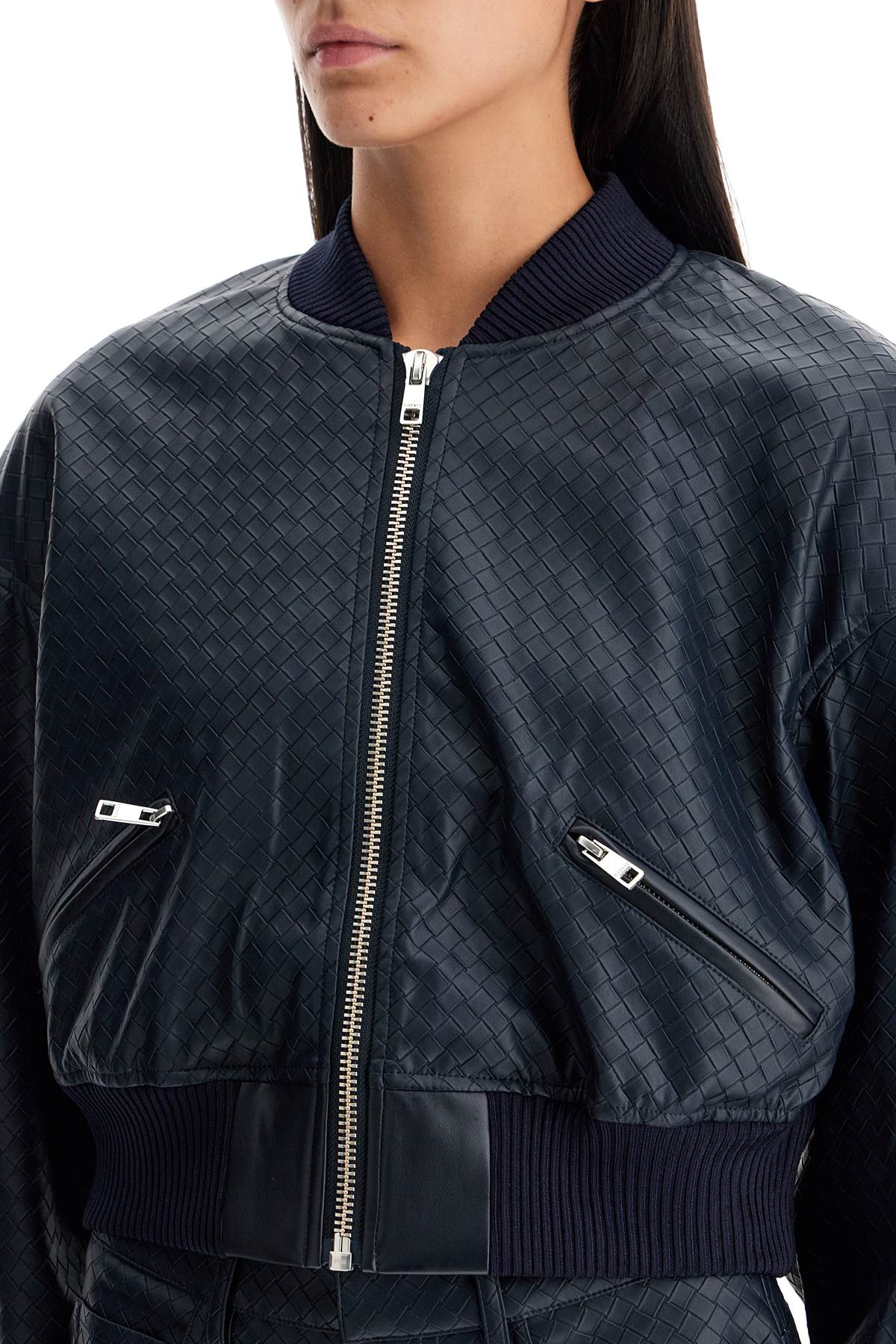 Rotate Cropped Bomber Jacket with Braided Details image 3