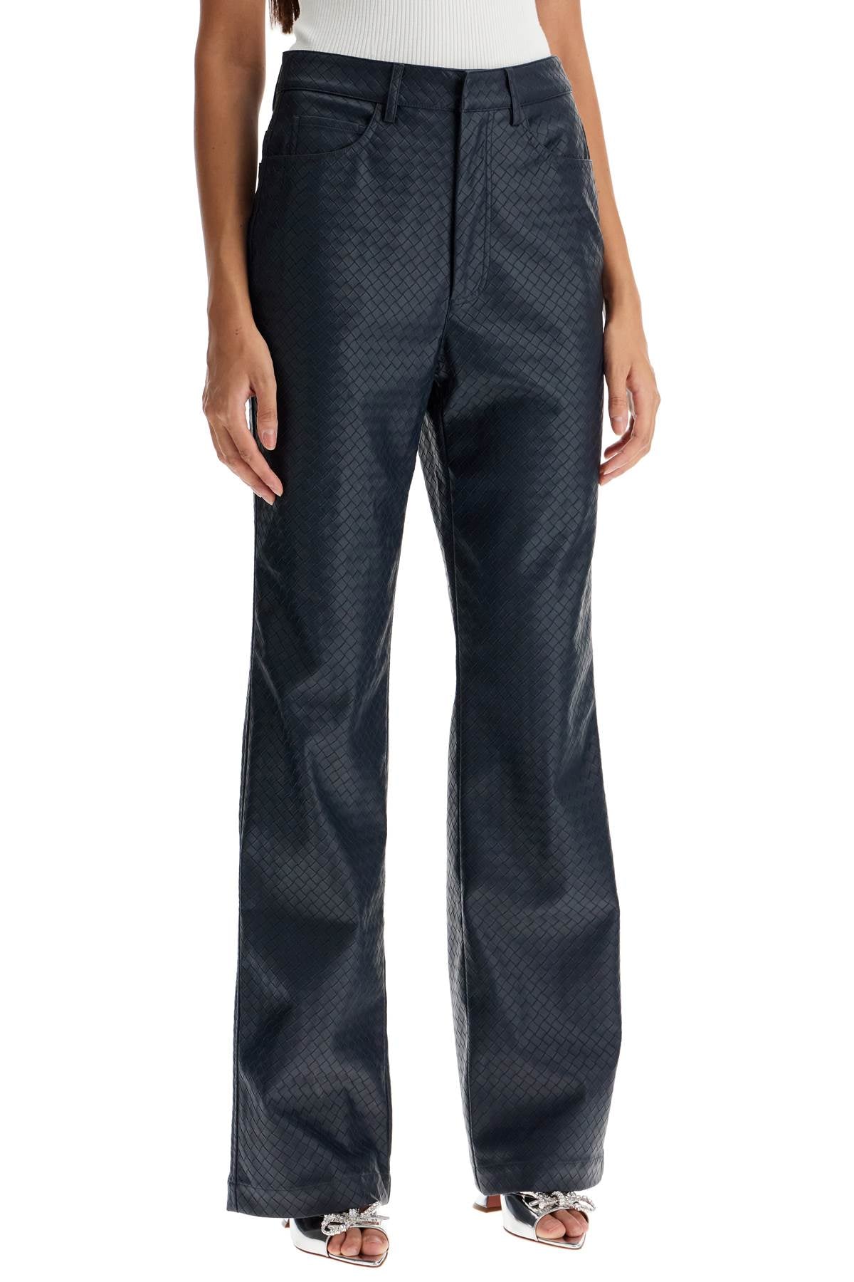 Rotate Straight Leg Pants with Woven Pattern image 1