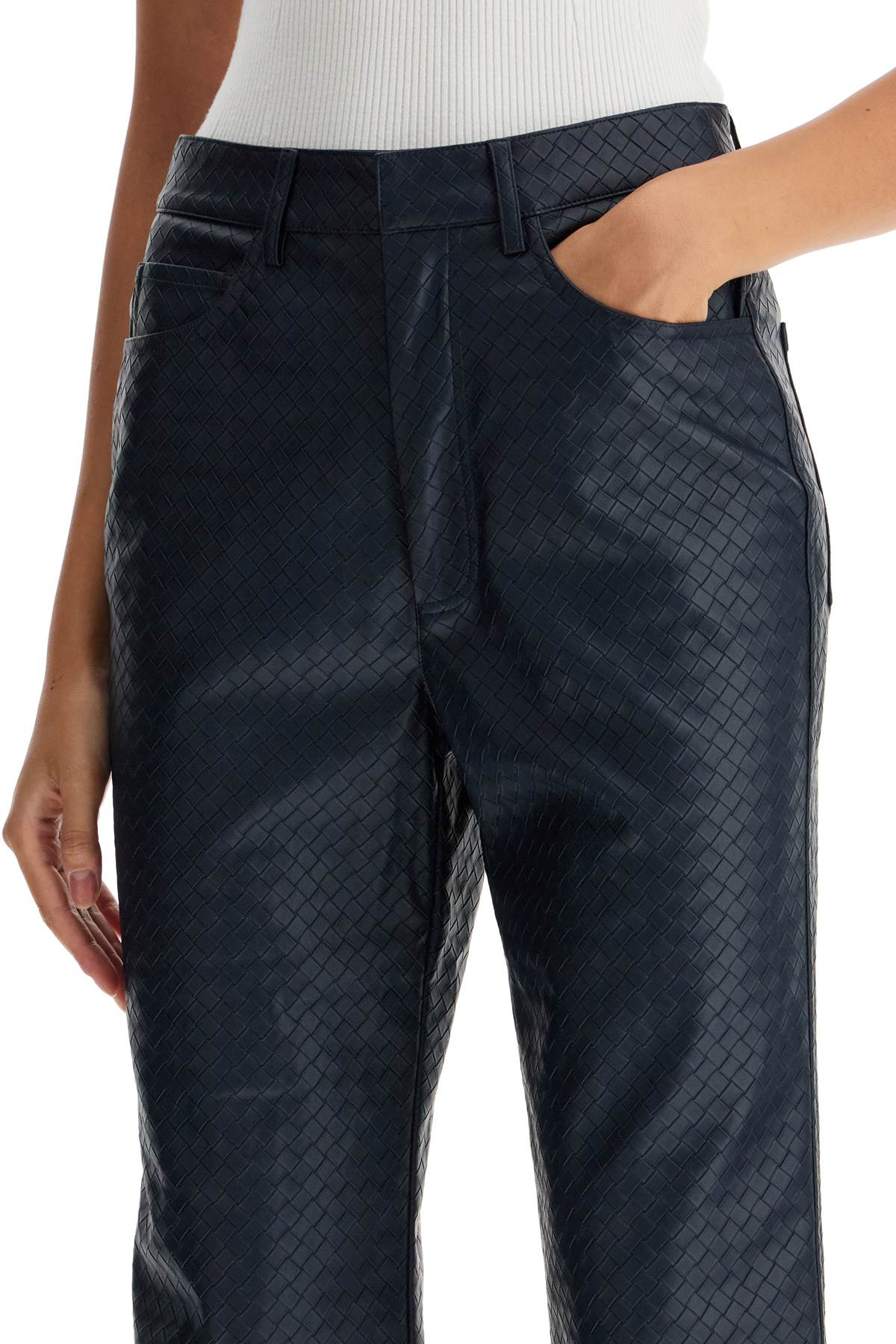 Rotate Straight Leg Pants with Woven Pattern image 3