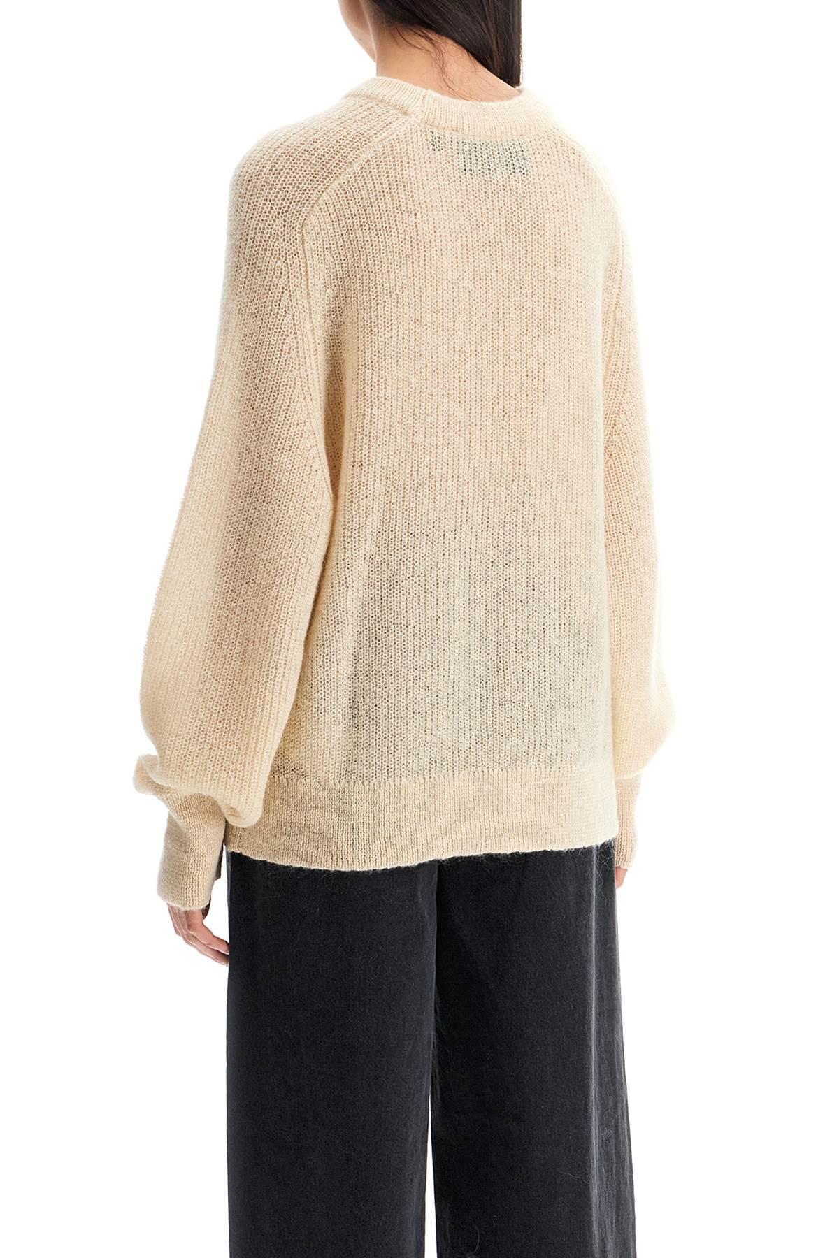 Oversized Mohair Blend Pullover Sweater with Bell Sleeves image 2