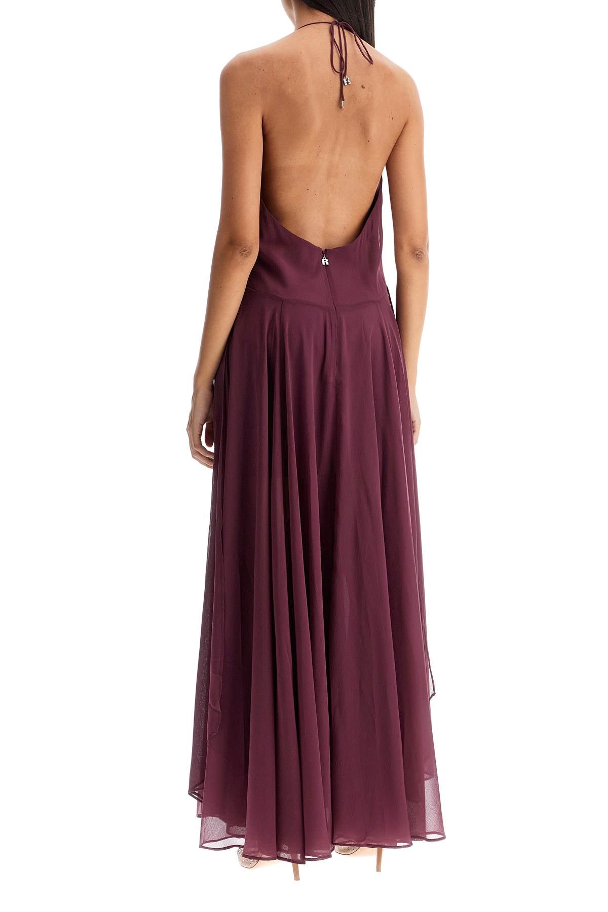 Rotate Women's Recycled Chiffon Maxi Dress with Open Back image 2