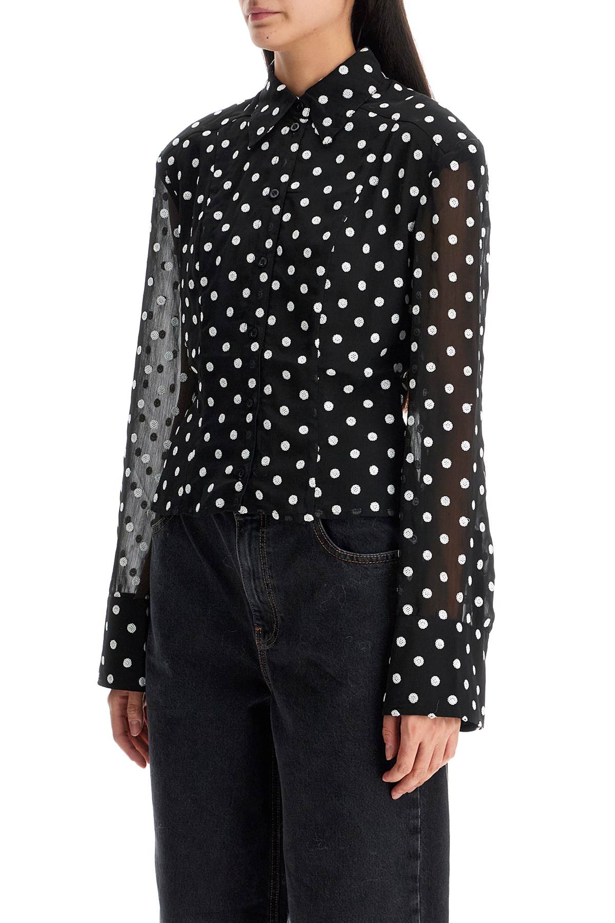 Rotate Sequined Chiffon Blouse image 3