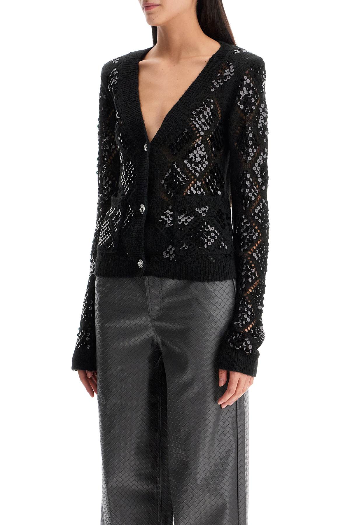 Rotate Perforated Sequin Cardigan image 3