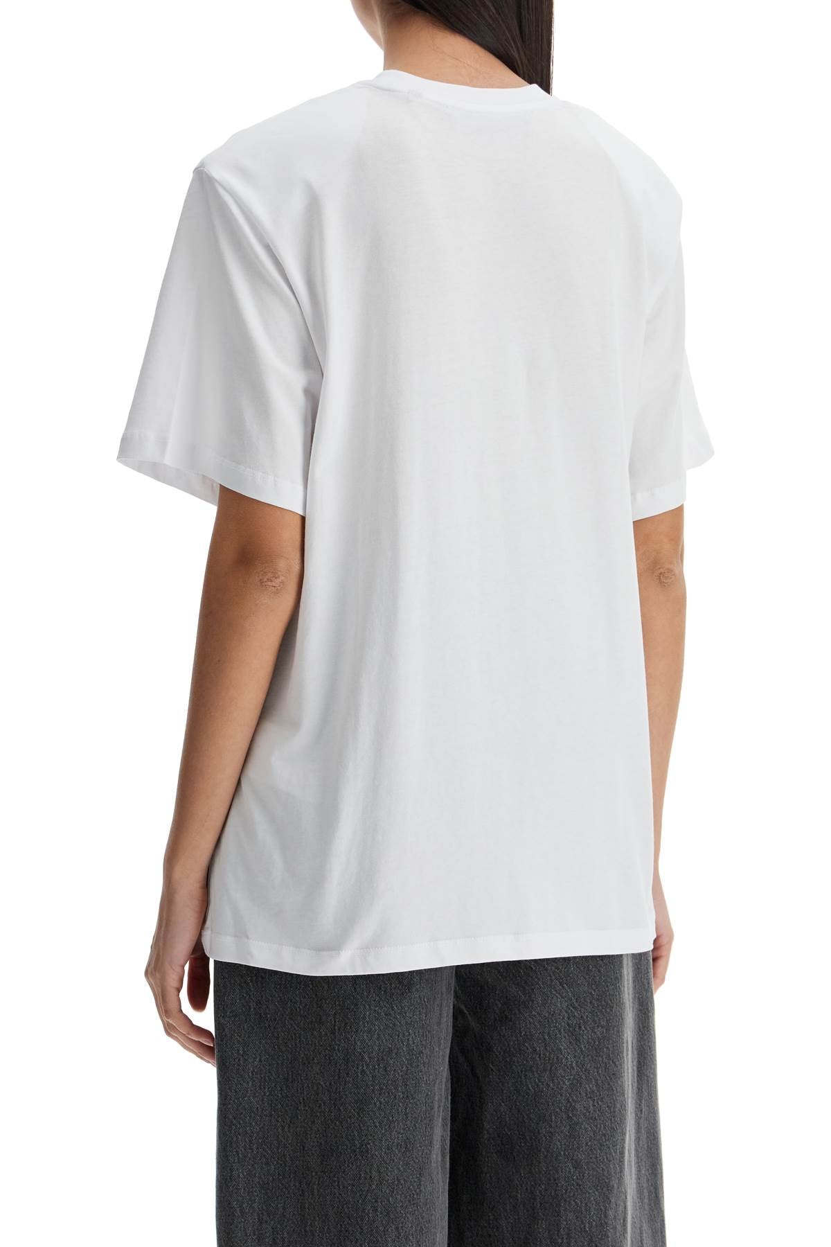 Rotate white organic cotton t-shirt with wide neck image 2