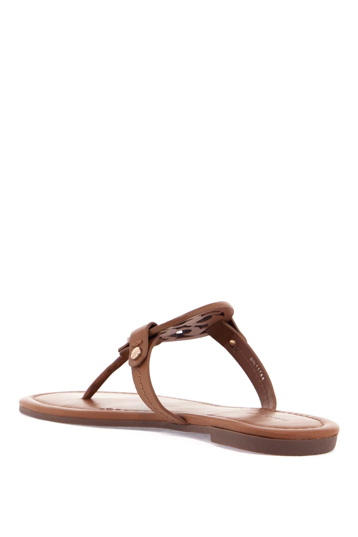 Tory Burch Miller Leather Flip-Flop Slides with Logo Detail image 2