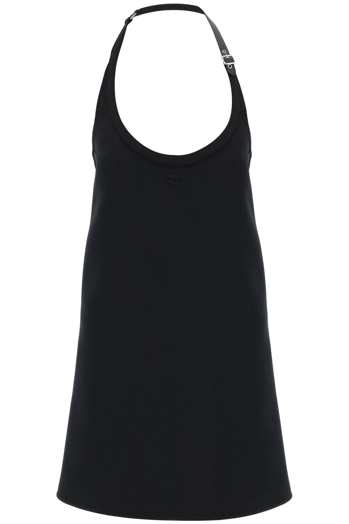 Courreges mini dress with strap and buckle detail. image 0