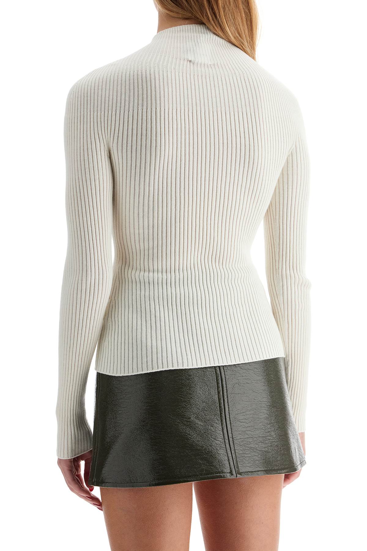 Courrèges Ribbed Wool and Cotton Fleece Pullover image 2