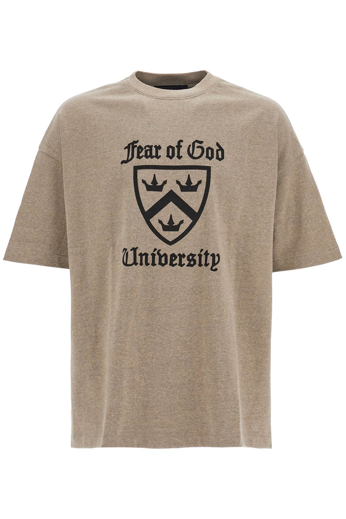 Fear Of God ESSENTIALS heather grey cotton t-shirt with essentials logo image 0