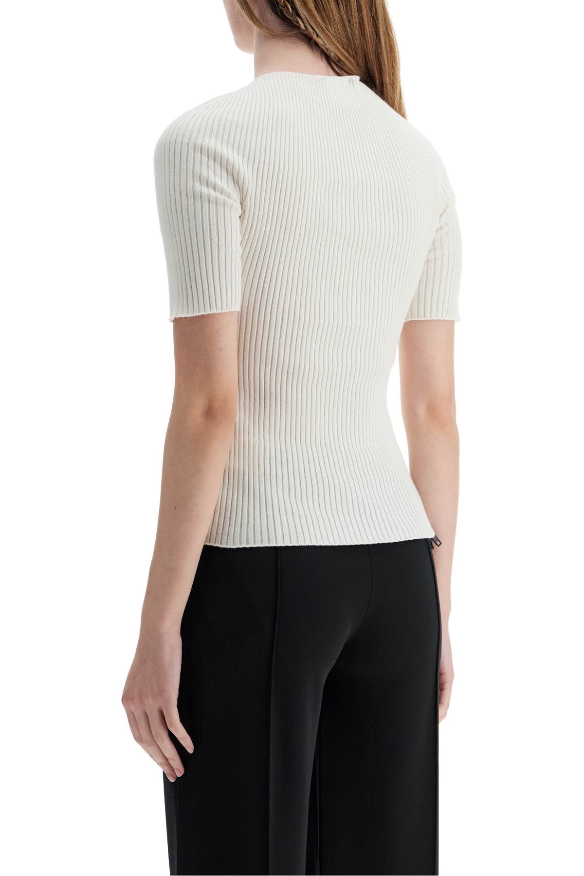 Courreges heritage white cotton and wool sweater image 2