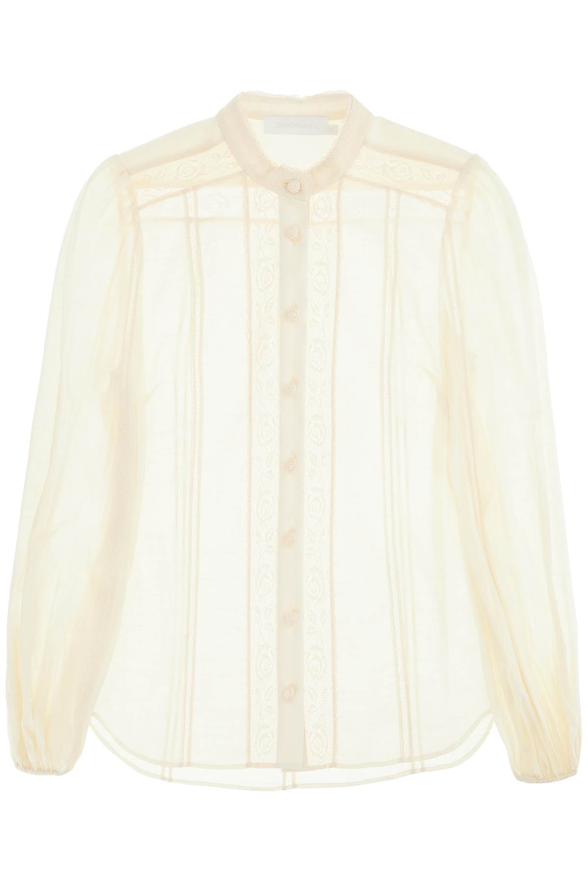 Zimmermann halliday lace-trimmed shirt image 0