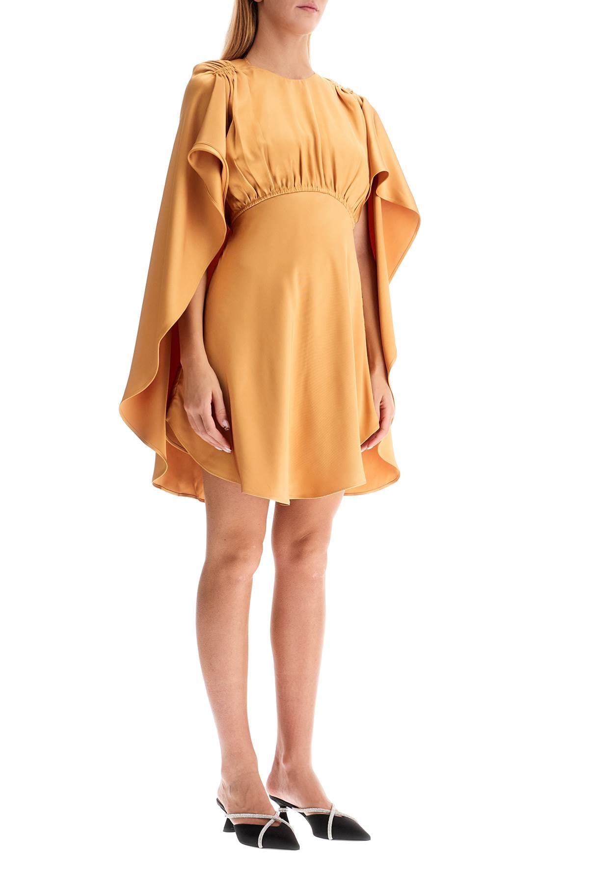 Zimmermann Eden Mini Cape Dress in Fluid Viscose Mikado image 1