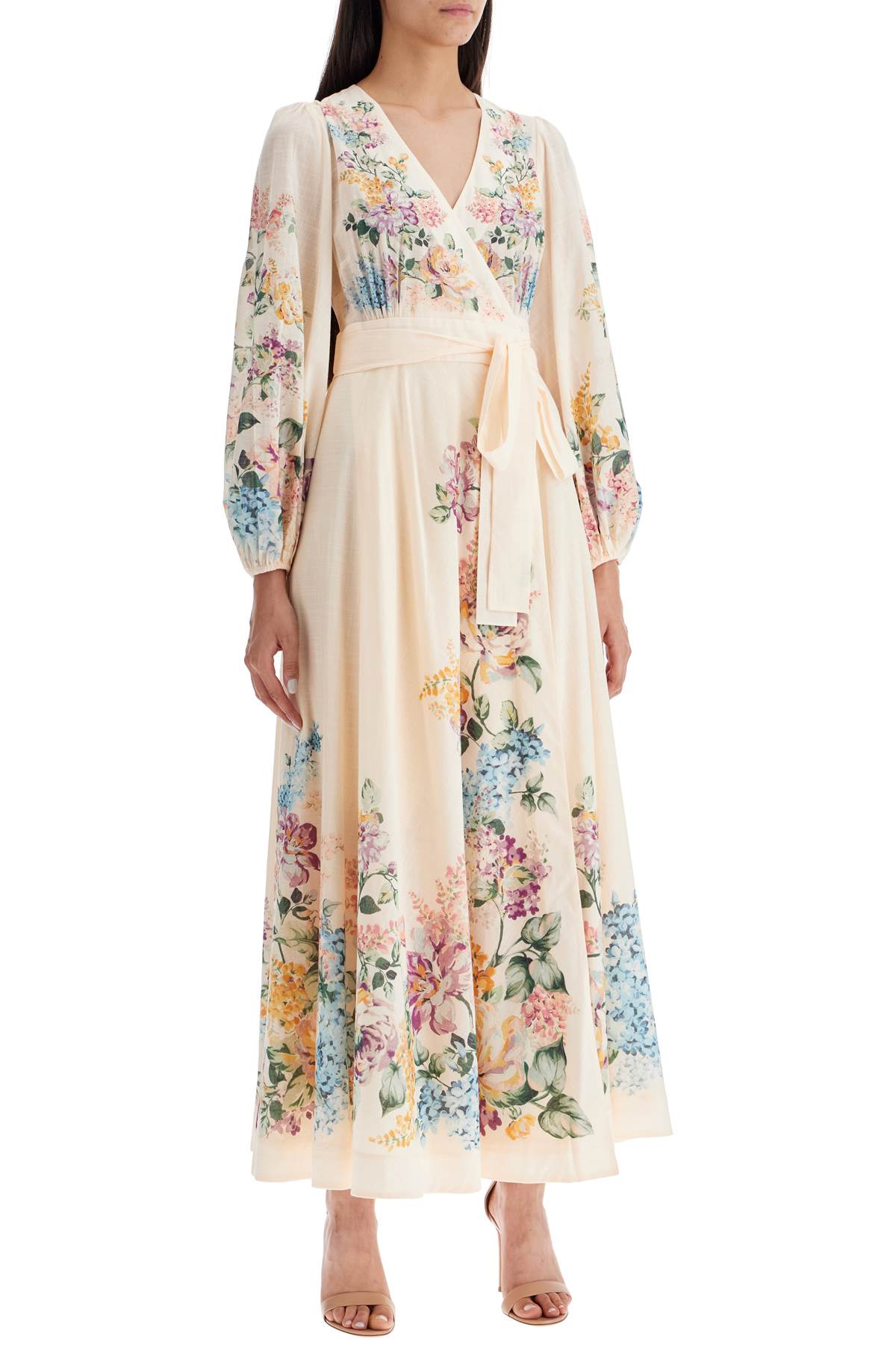 Zimmermann             halliday midi wrap dress with pockets image 1