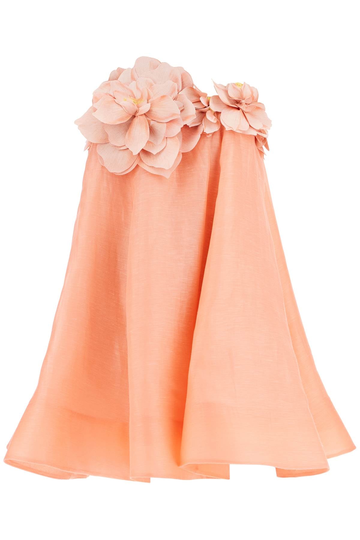 Zimmermann Natura Mini Organza Dress with Floral Detail image 0