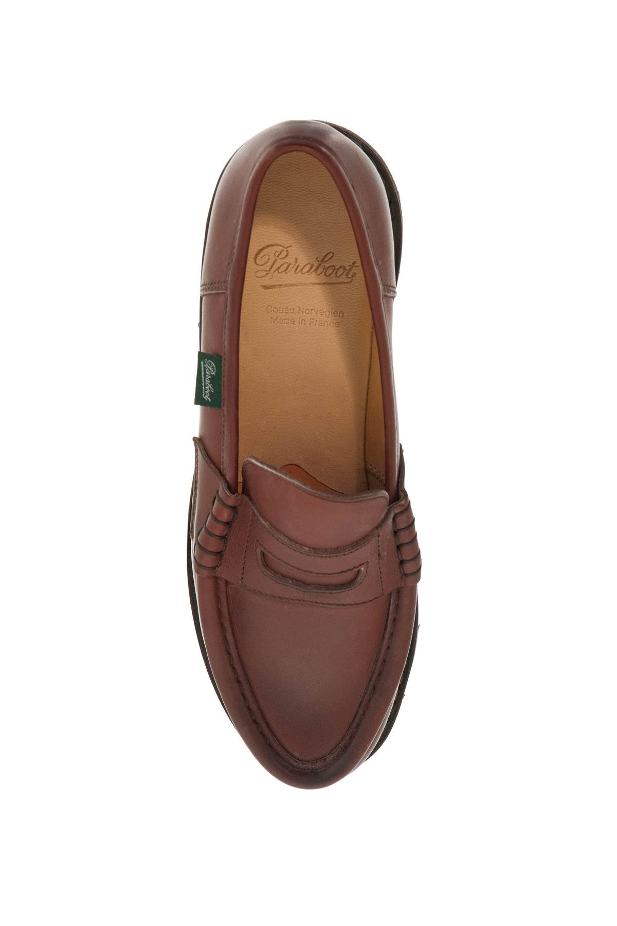 Paraboot Orsay Leather Loafers with Norwegian Stitching image 1