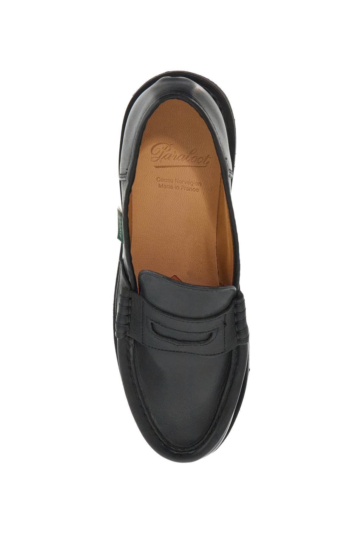 Paraboot Orsay Leather Loafers with Norwegian Stitching image 1