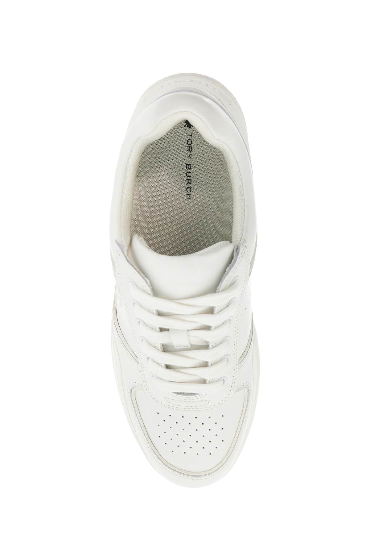 Tory Burch Clover Court Leather Sneakers - White image 1